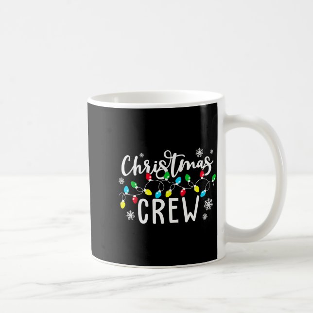 Caneca De Café Christmas Crew Xmas Lights Family Matching Pajamas (Direita)