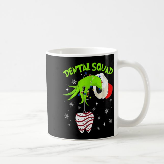 Caneca De Café Christmas Dental Squad Cute Dentist Dental Hygieni (Direita)
