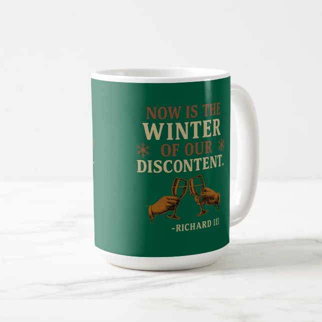 Caneca De Café Christmas Discontent  (Frente Esquerda)
