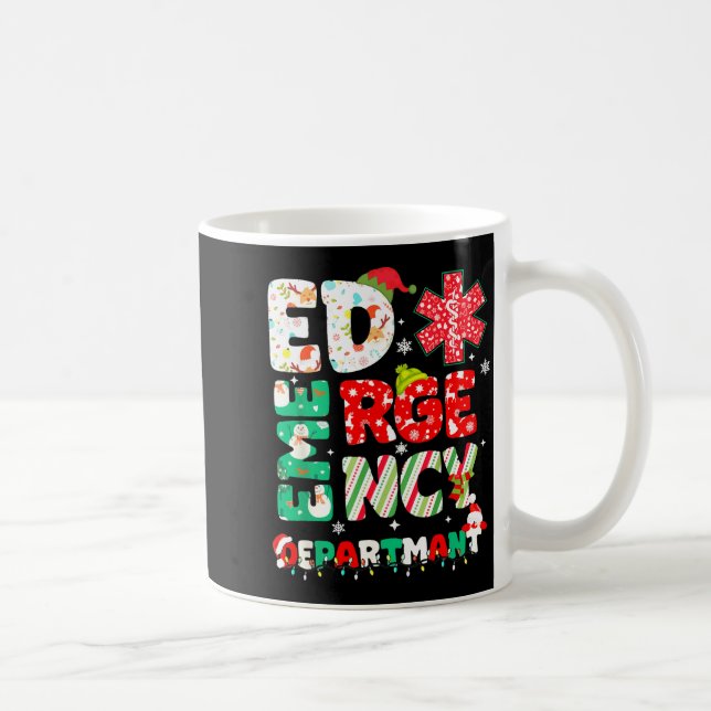 Caneca De Café Christmas Emergency Room Er Rn Nurse Department He (Direita)