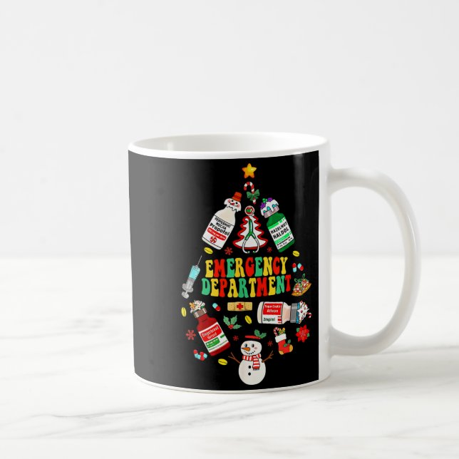 Caneca De Café Christmas Emergency Room Er Rn Nurse Department He (Direita)