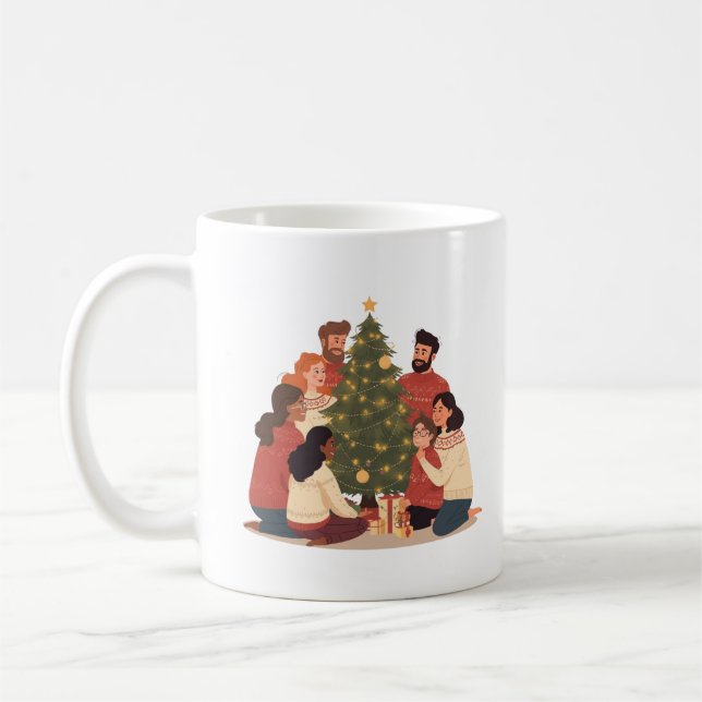 Caneca De Café Christmas Family & Friends Cozy Holiday Mug (Esquerda)