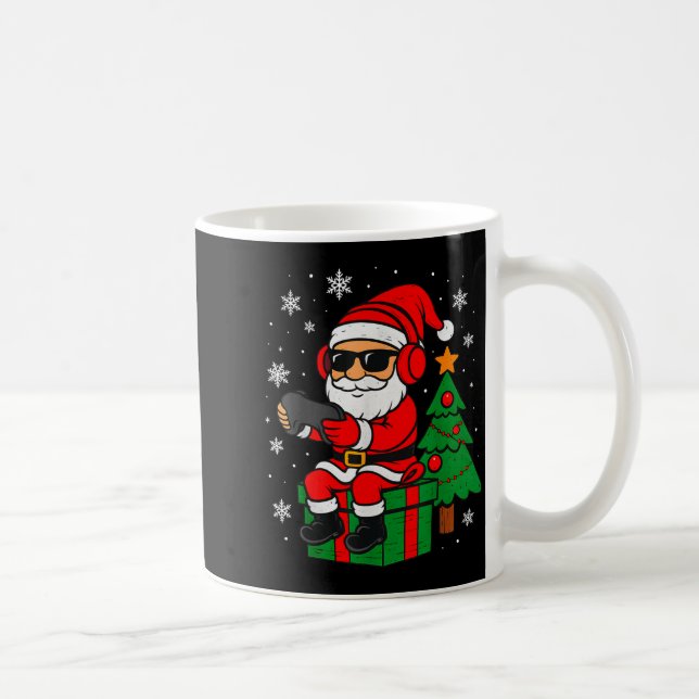 Caneca De Café Christmas Gamer Retro Santa Funny Xmas Gaming Men  (Direita)
