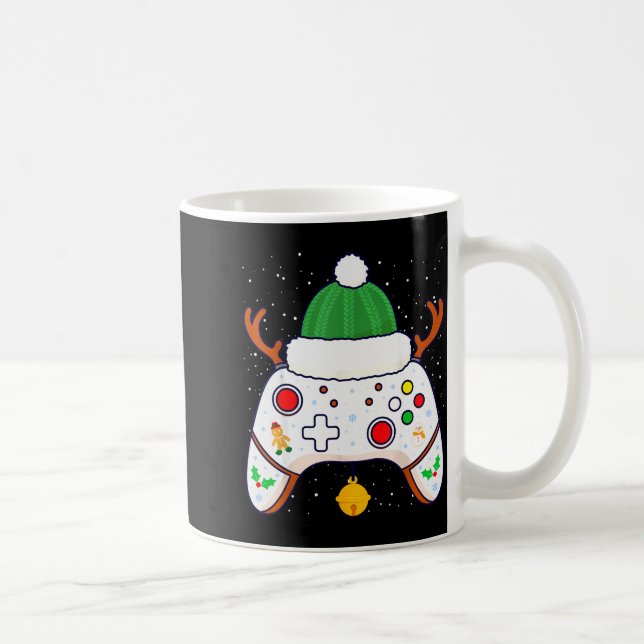 Caneca De Café Christmas Gamer Video Game Controller Gamepad  (Direita)