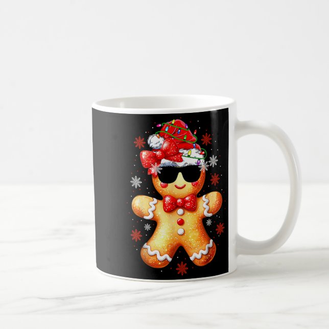 Caneca De Café Christmas Gingerbread, Santa, Girls Women Funny Gi (Direita)