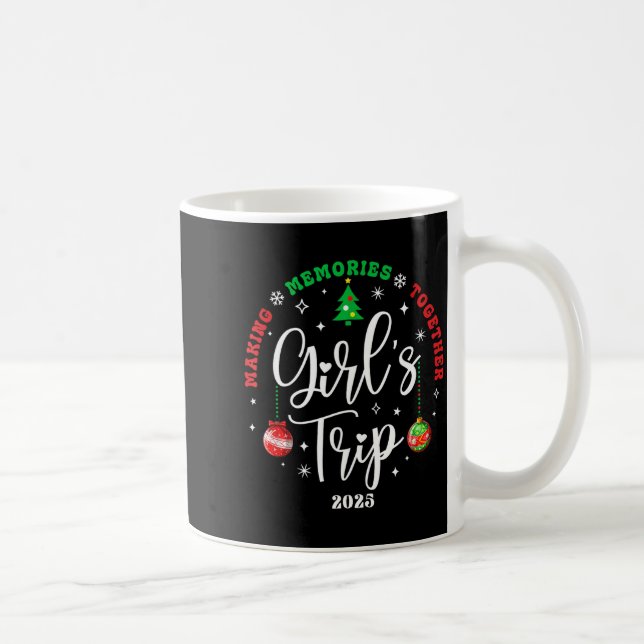 Caneca De Café Christmas Girls Trip 2025 Weekend Vacation Matchin (Direita)