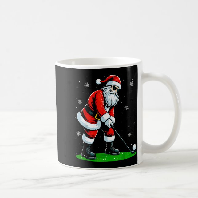 Caneca De Café Christmas Golf Santa Golfer Xmas Funny Christmas G (Direita)