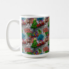 Caneca De Café Christmas Graffiti