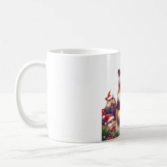 Caneca De Café Christmas & Hamster (Esquerda)