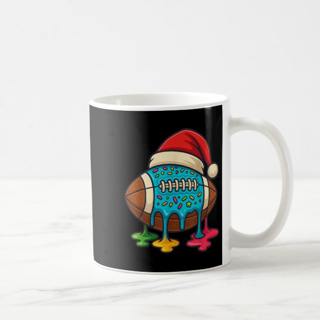 Caneca De Café Christmas Ice Cream Drip Boys Football Player Amer (Direita)