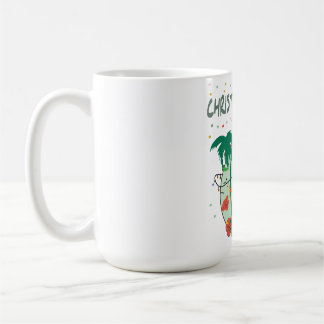 Caneca De Café Christmas in July Tropical Colorful Christmas Tree