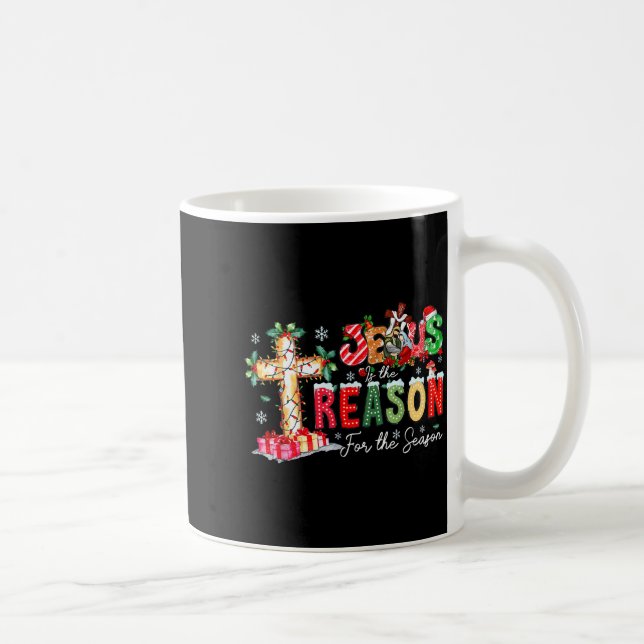 Caneca De Café Christmas Jesus Reason Season Xmas Christian Men W (Direita)