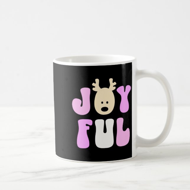 Caneca De Café Christmas Joyful Colorful Festive Kids  (Direita)