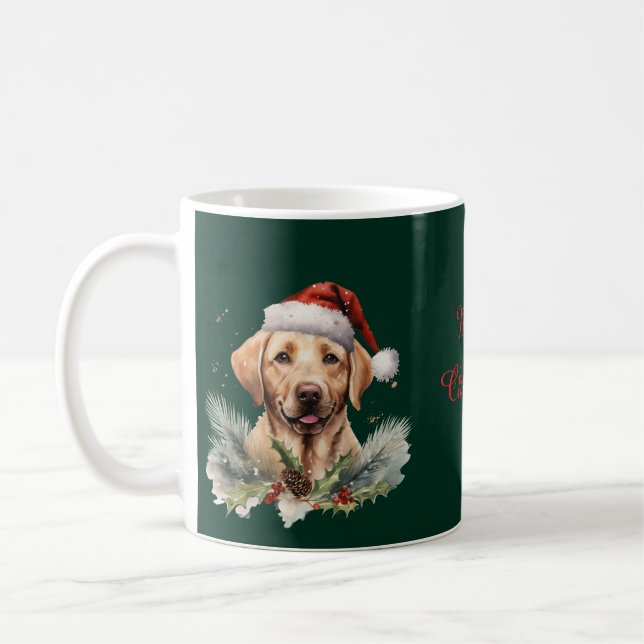 Caneca De Café Christmas Labrador (Esquerda)