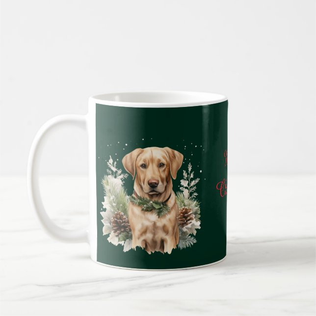 Caneca De Café Christmas Labrador (Esquerda)
