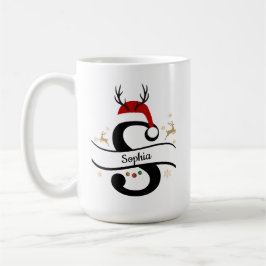 Caneca De Café Christmas Letter S Alphabet