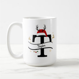 Caneca De Café Christmas Letter T Alphabet