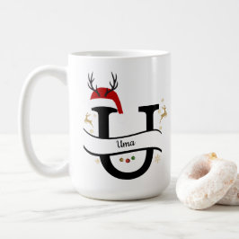 Caneca De Café Christmas Letter U Alphabet