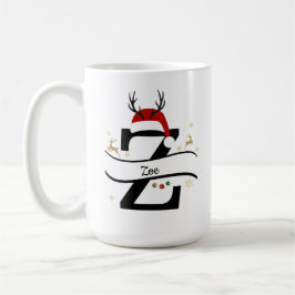 Caneca De Café Christmas Letter Z Alphabet