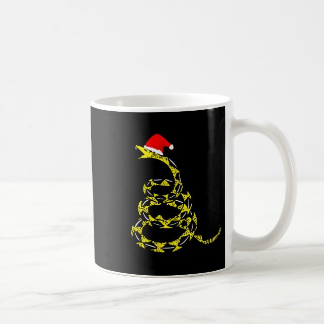 Caneca De Café Christmas Libertarian Gadsden Don't Tread Snake  (Direita)