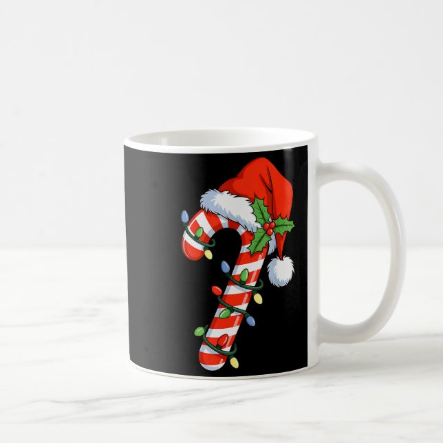 Caneca De Café Christmas Light Candy Cane Santa Xmas Kids Toddler (Direita)