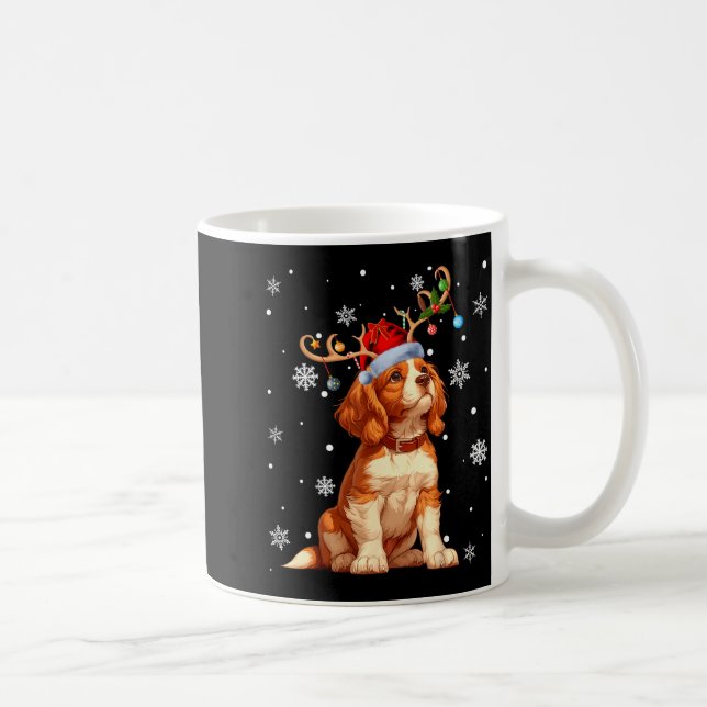 Caneca De Café Christmas Lights Cavalier King Charles Spaniel Xma (Direita)