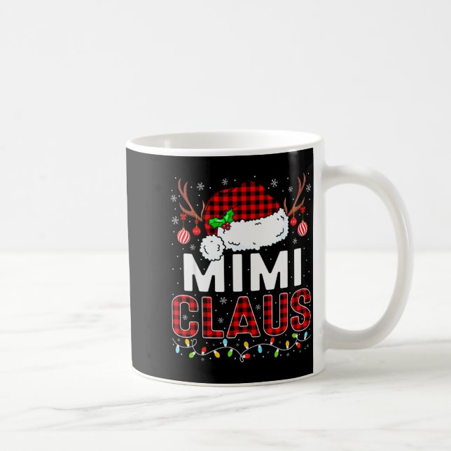 Caneca De Café Christmas Lights Mimi Claus Family Matching Xmas P (Direita)