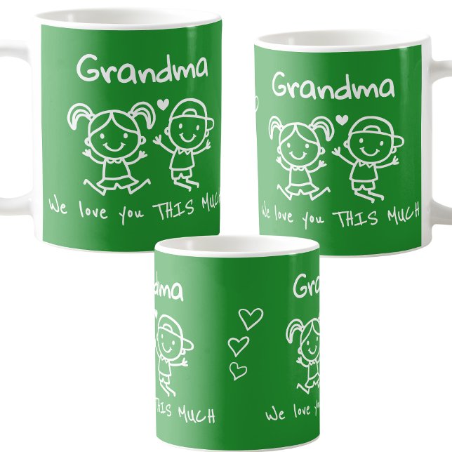 Caneca De Café Christmas Love You Grandma Fun Graphic Gift (Criador carregado)