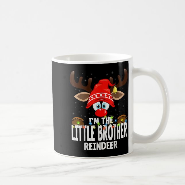 Caneca De Café Christmas Matching I'm The Little Brother Reindeer (Direita)