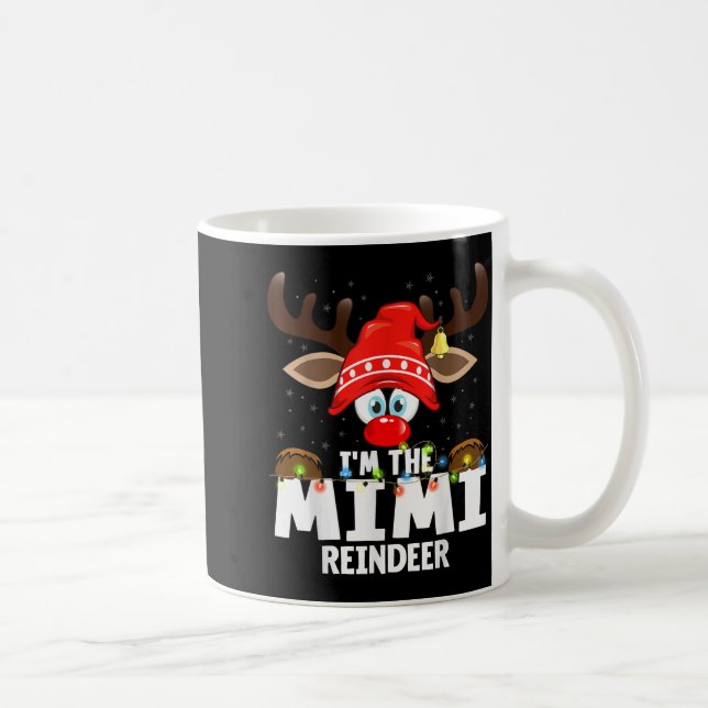 Caneca De Café Christmas Matching I'm The Mimi Reindeer  (Direita)