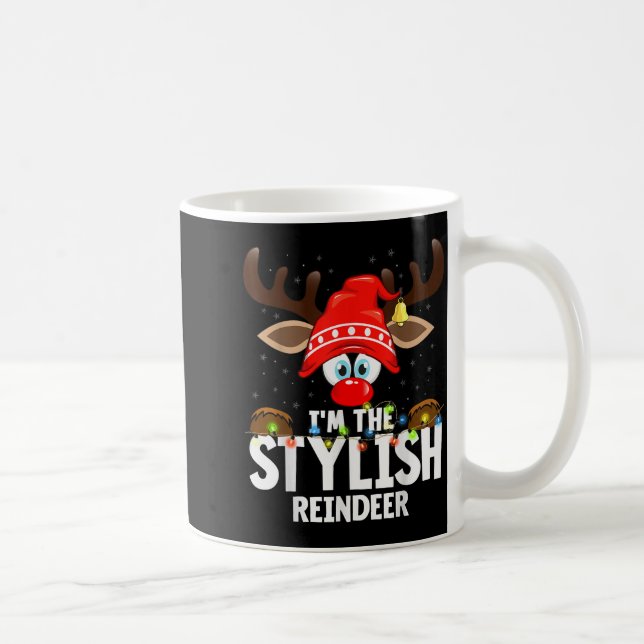Caneca De Café Christmas Matching I'm The Stylish Reindeer  (Direita)