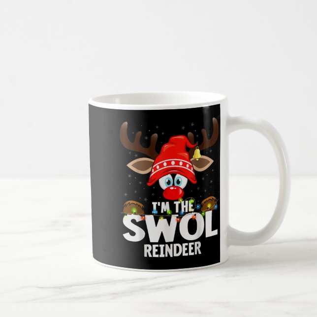 Caneca De Café Christmas Matching I'm The Swol Reindeer  (Direita)