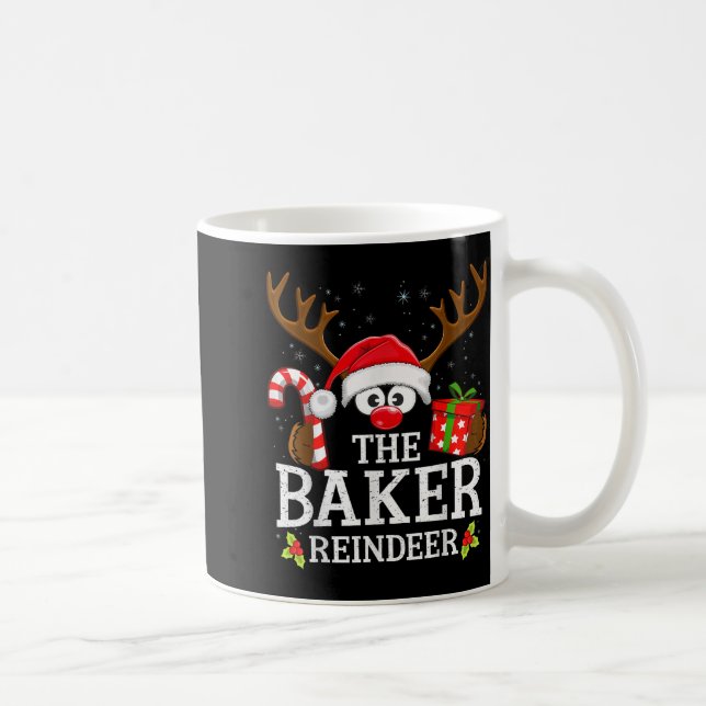 Caneca De Café Christmas Matching The Baker Reindeer Family  (Direita)