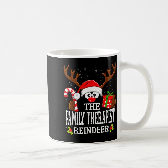 Caneca De Café Christmas Matching The Family Therast Reindeer Fam (Direita)