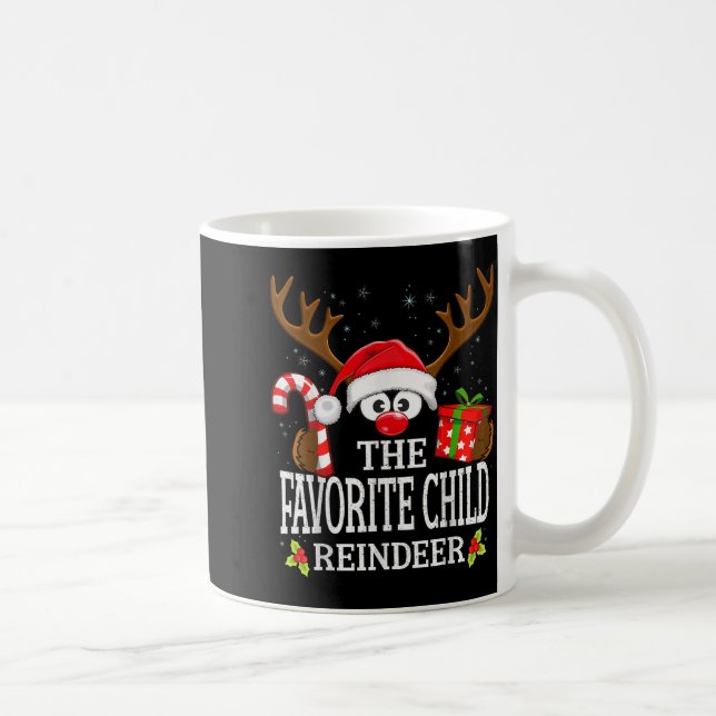 Caneca De Café Christmas Matching The Favorite Child Reindeer Fam (Direita)
