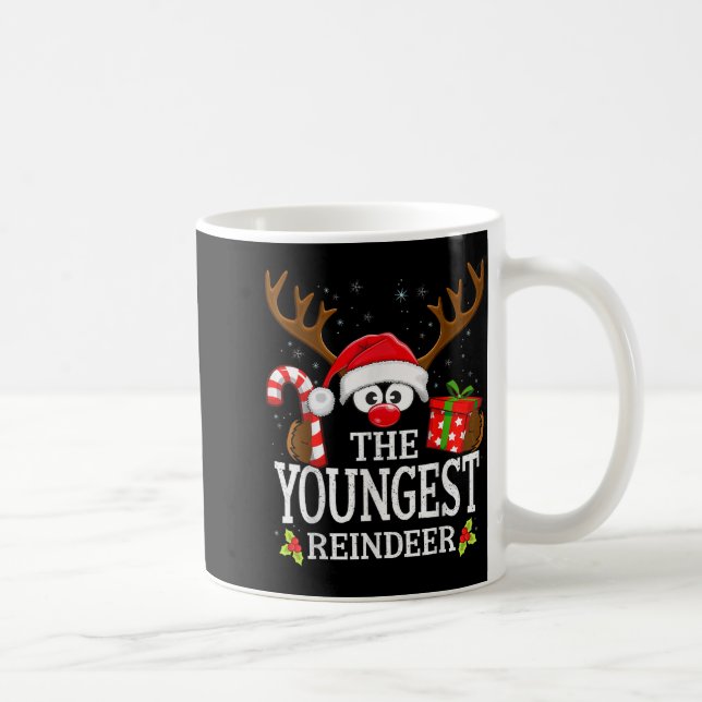 Caneca De Café Christmas Matching The Youngest Reindeer Family ,  (Direita)