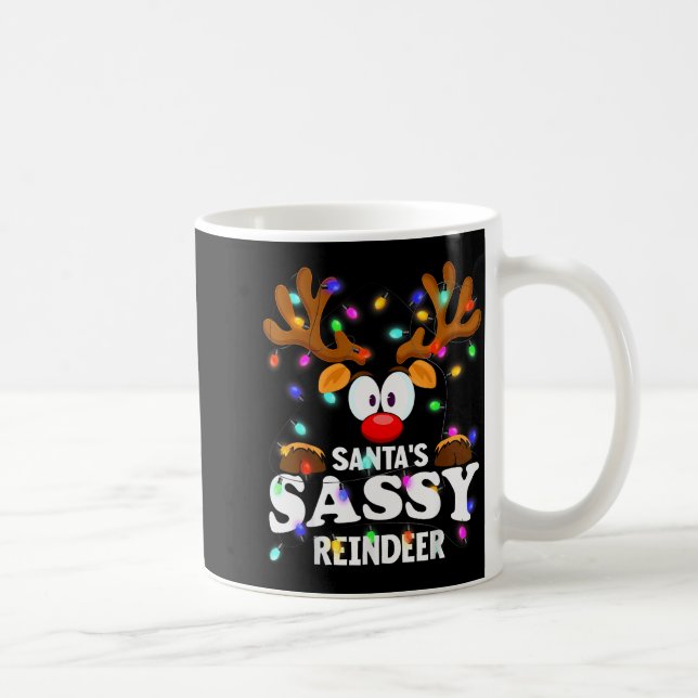 Caneca De Café Christmas Men Women Santa's Sy Reindeer  (Direita)