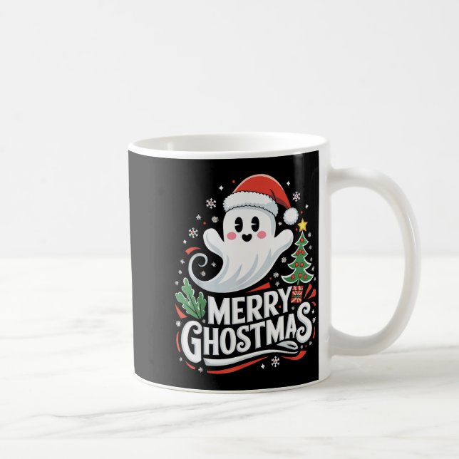 Caneca De Café Christmas Merry Ghostmas Santa Srit Xmas Pajamas S (Direita)
