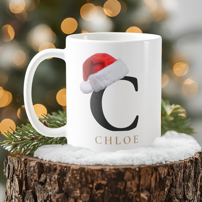 Caneca De Café Christmas Monogram Mug (Criador carregado)