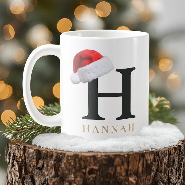 Caneca De Café Christmas Monogram Mug (Criador carregado)