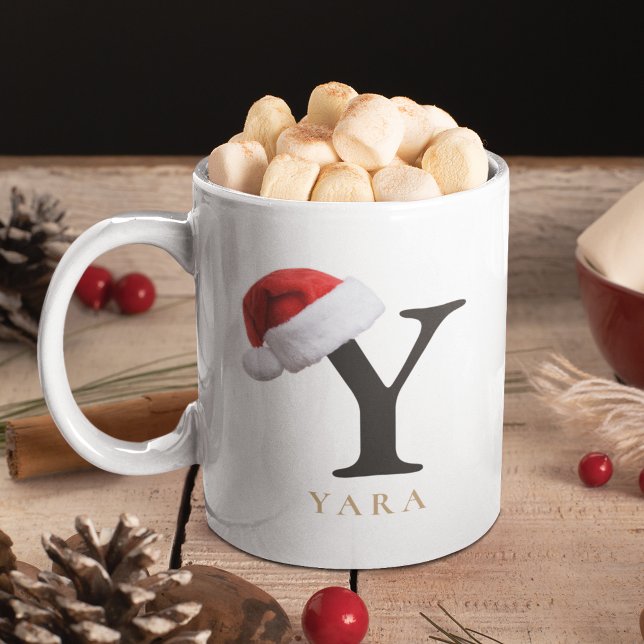 Caneca De Café Christmas Monogram Mug (Criador carregado)