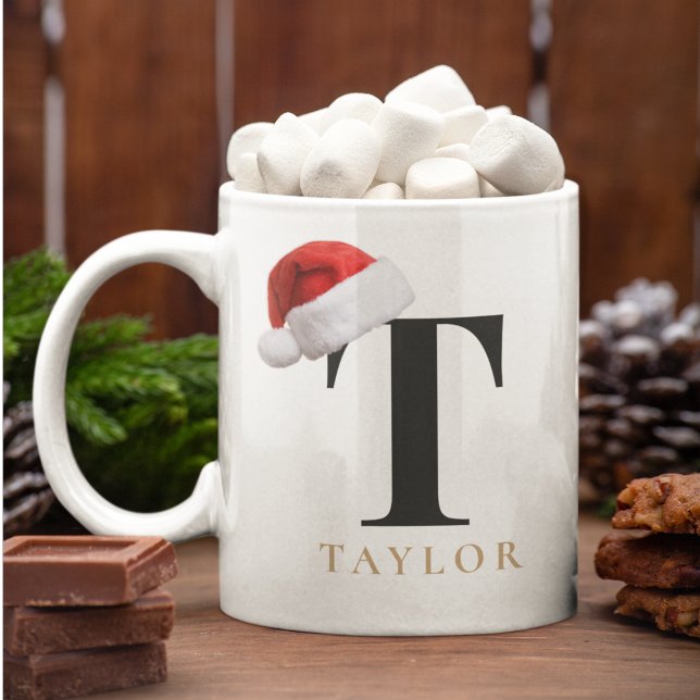 Caneca De Café Christmas Monogram Mug (Criador carregado)