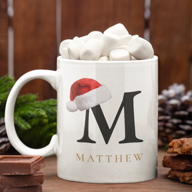 Caneca De Café Christmas Monogram Mug (Criador carregado)