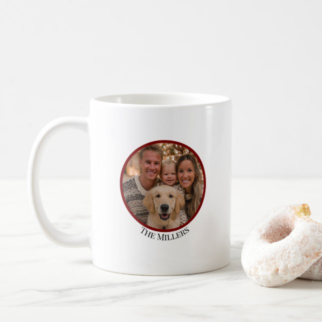 Caneca De Café Christmas Mug Add Your Photo and Text (Com Donut)