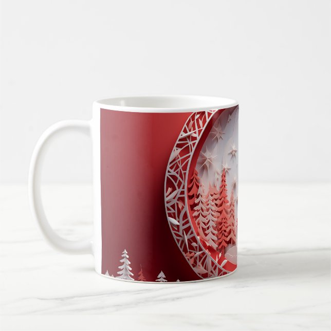 Caneca De Café Christmas mug, Ceramic mug, Coffee mug decorated (Esquerda)