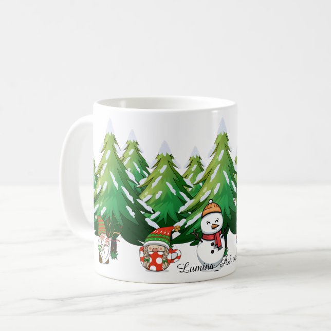 Caneca De Café Christmas Mug Gnome (Frente Esquerda)
