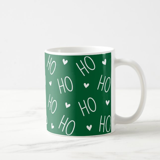 Caneca De Café Christmas Mug | Ho Ho Ho Santa Heart Festive (Direita)