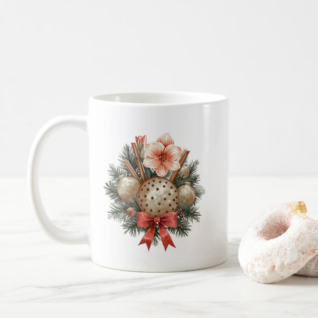 Caneca De Café Christmas Panettone Arrangement (Com Donut)