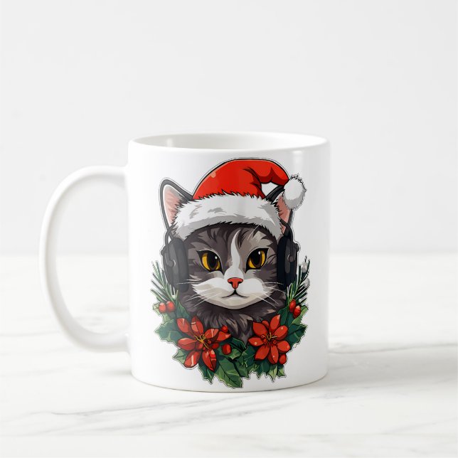 Caneca De Café Christmas Party Dj Edm Winter Festival Rave (Esquerda)