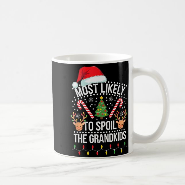 Caneca De Café Christmas Party Most Likely To Sil The Grandkids  (Direita)